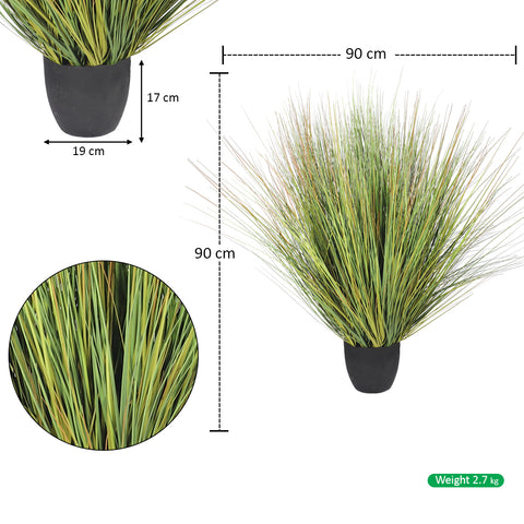 Nearly Natural Grass Plant in Plastic Pot