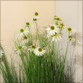 Tall artificial grasses with silk flowers