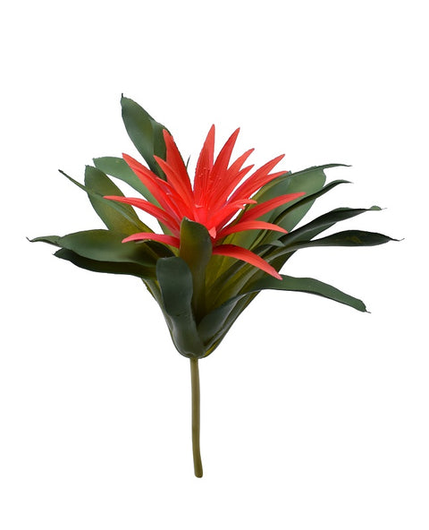 Artificial guzmania plant for home office