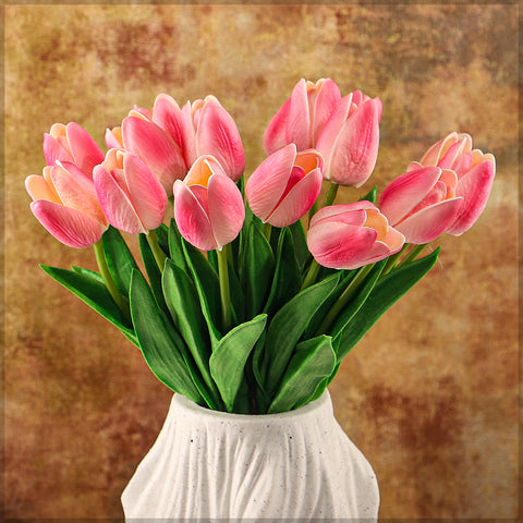 Fake Tulip Flowers in a Bunch