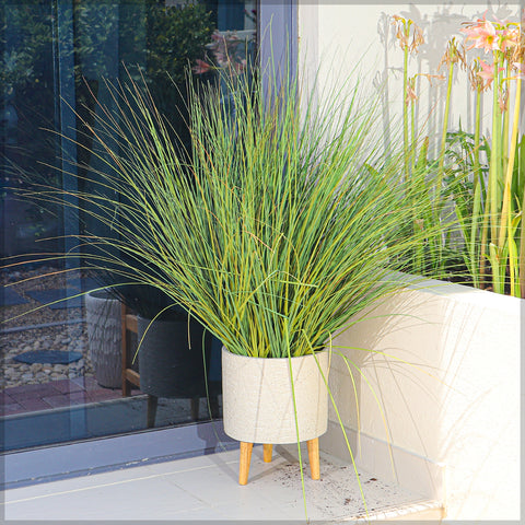 Nearly Natural Grass Plant in Plastic Pot