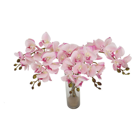 Artificial Real Touch Mini Orchids Flowers Pink