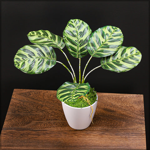 Realistic artificial marantaceae plant leaves for greenery arrangements