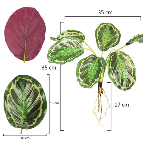 Artificial marantaceae leaves for vibrant tropical arrangements