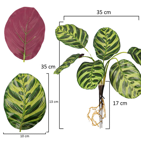 Artificial marantaceae leaves for stunning indoor plant displays