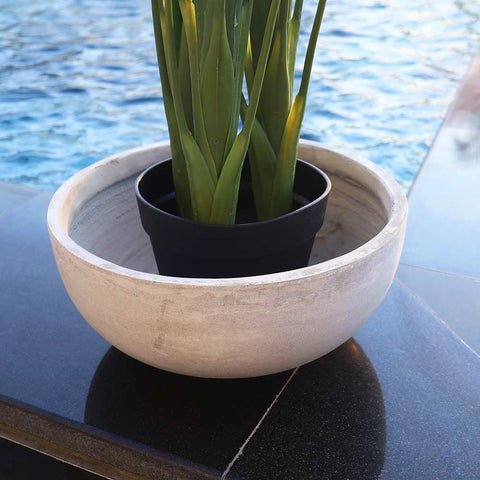 Solid Cast Stone Oval Flower Planter Pots