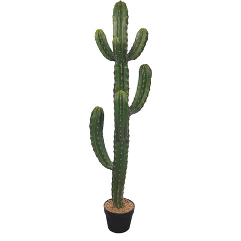 Faux potted cactus plant for office