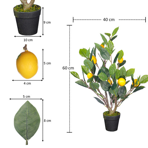 Realistic artificial lemon plant for indoor decoration