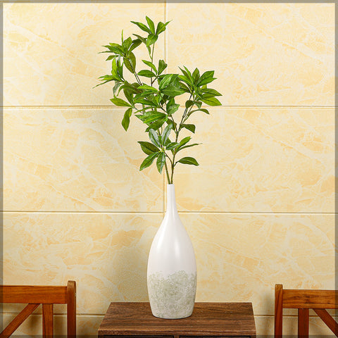 Realistic artificial green leaves for stylish interiors