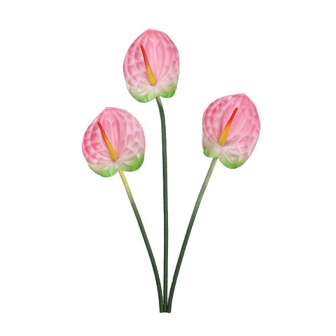 Artificial Single Anthurium Flower Pink