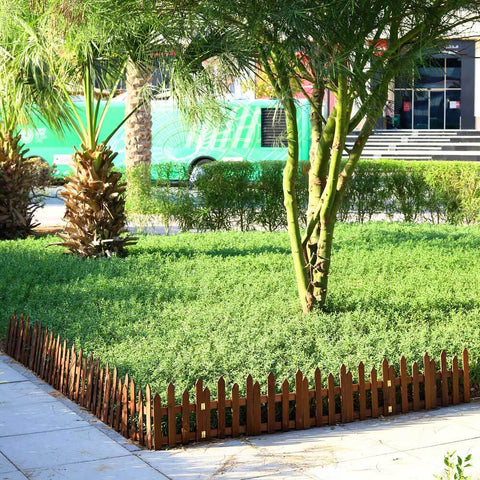 Wooden garden picket fence for garden decoration and privacy