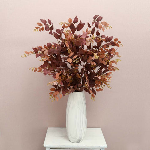 Artificial silk greenery branch decor for sophisticated interiors