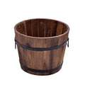 Wooden bucket barrel planter