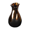 Gold and Matte Black Ceramic Vase