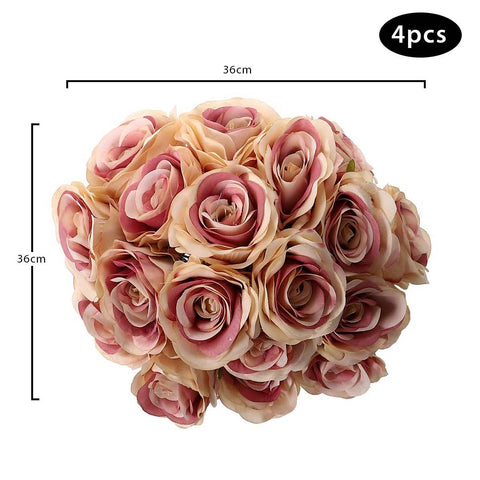 Silk Fake Rose Flower Pink-XT353