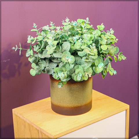 Small Rustic Round Ceramic Table Pot