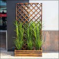 Fence pot stand for outdoor plant storage