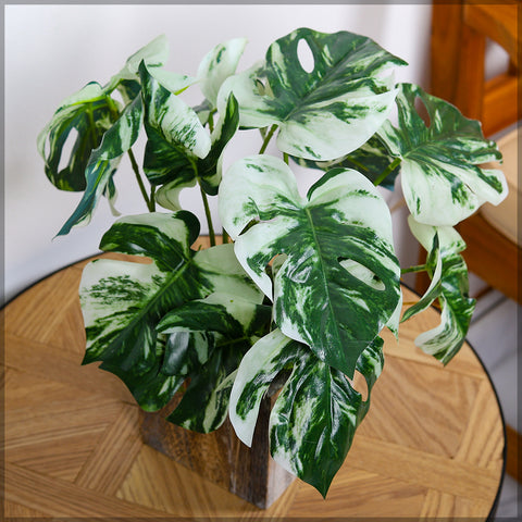 4pcs monstera fake plants for vibrant greenery