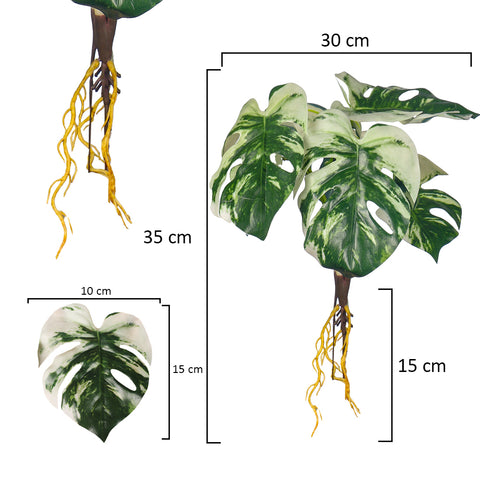 Artificial monstera leaf bush for event styling