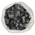 Black pebbles for garden decoration