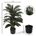 Decorative fake Cordyline Fruticosa plant