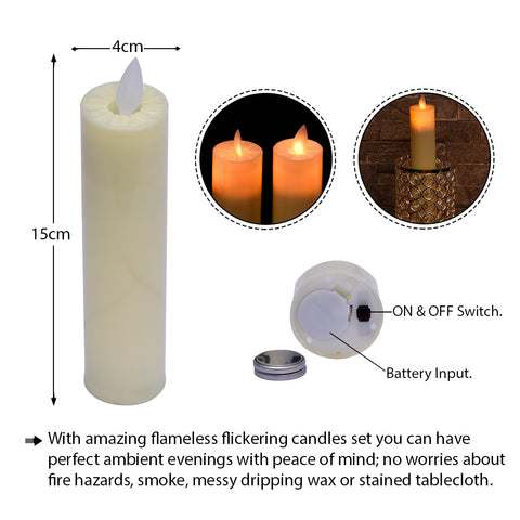 LED Tea Light Candle White-LED-3.8X15-2