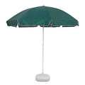 Travel umbrella with lightweight, rust-free aluminum pole