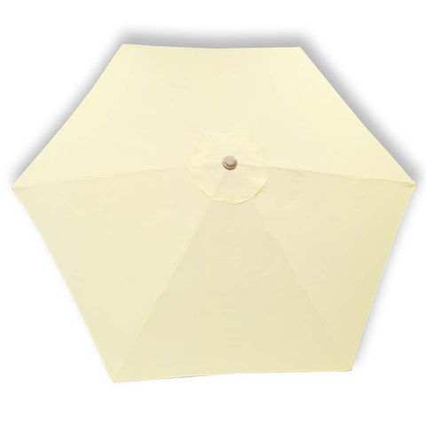 Cream 6 Ribs Replacement Patio Umbrella Canopy Cover (cloth only)