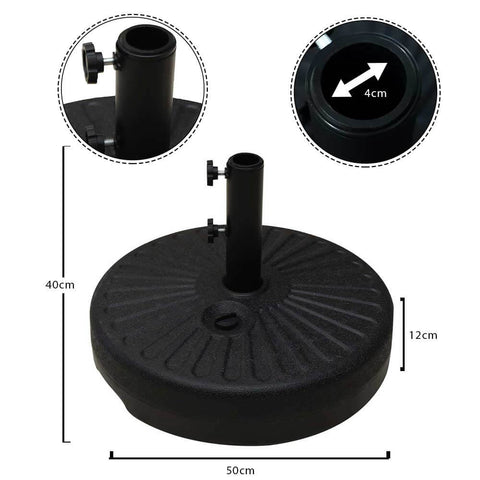 Heavy-duty patio umbrella base for stability