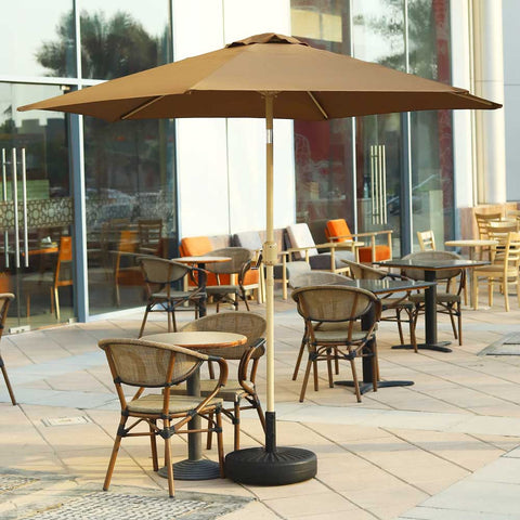 Adjustable patio umbrella stand for various umbrella sizes