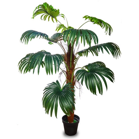 Fake palm tree indoor in a stylish pot for modern living spaces