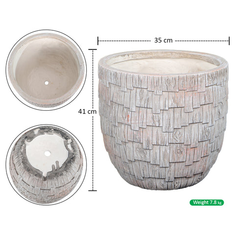 Round Layered Designed Concrete Planter