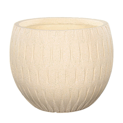 Cream concrete pot for indoor plants