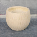 Cream colored concrete planter for modern spaces