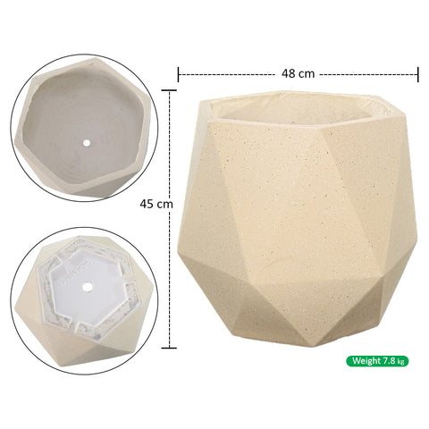 Diamond Shaped Cream Planter