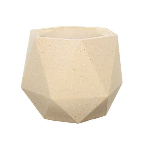 Cream diamond planter for living room decor