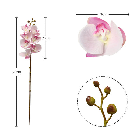 Artificial Real Touch Mini Orchids Flowers Pink