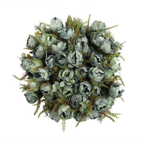 Artificial Mix Mini Peony Flower Green