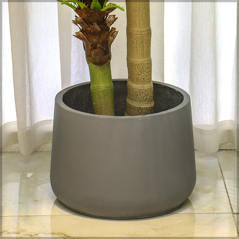 Durable round cement pots