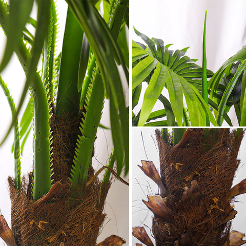 Durable artificial palm plants for landscaping and home decor