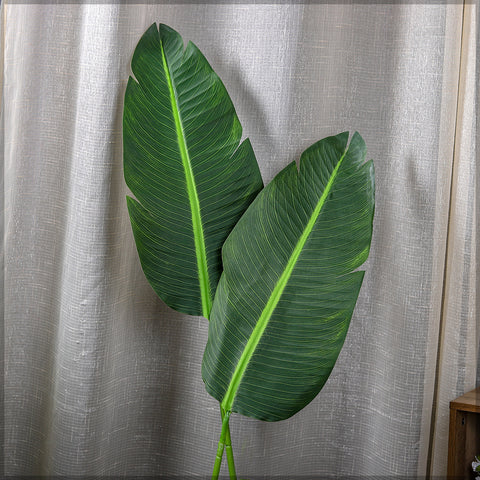 Faux banana leaves for arrangements