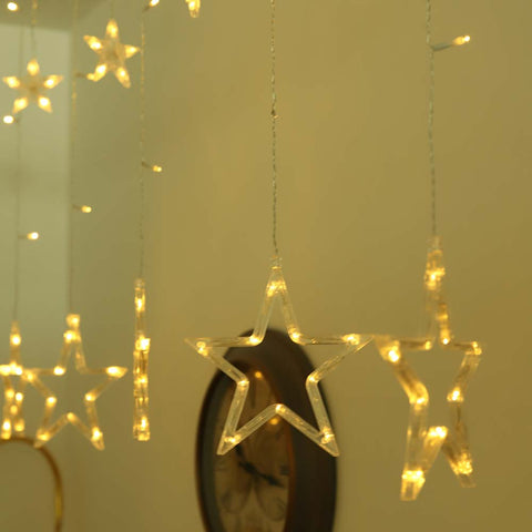 Curtain 12 Star LED String Lights