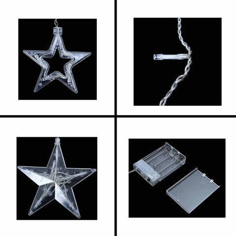 LED Curtain String Star Christmas Light