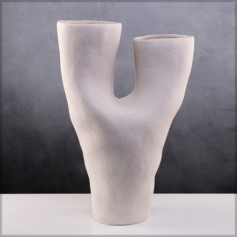 Acacia vessel inspired ceramic vase for home styling