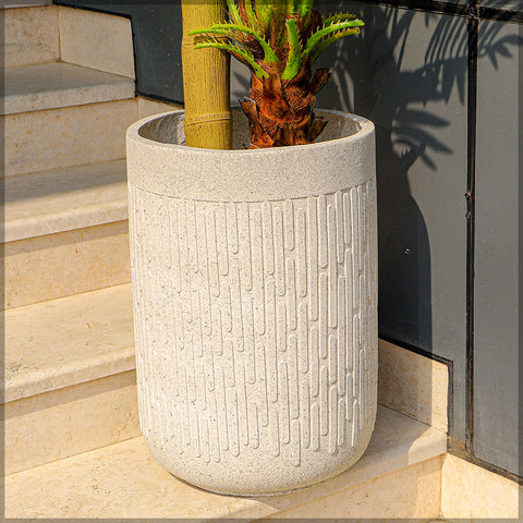 Rustic cement planters outdoor