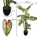 Lifelike artificial caladium leaves for elegant indoor decoration