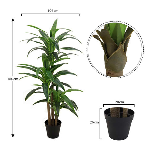 Corn stalk dracaena artificial plant for decor