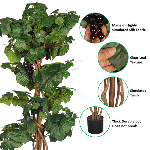 Artificial Grape Plant 120cm High