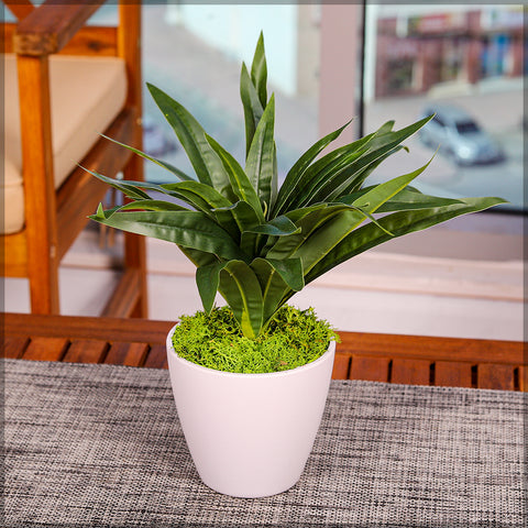 Faux dracaena leaves for vibrant, low-maintenance greenery