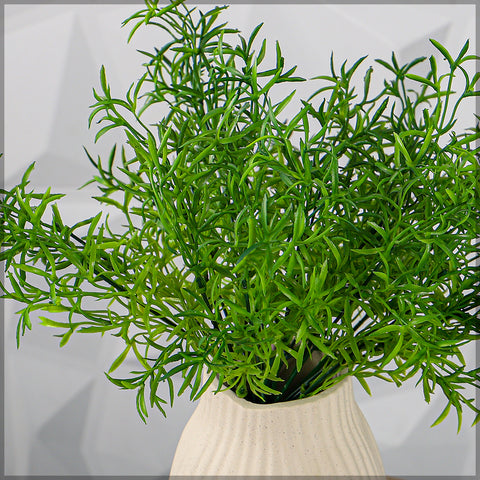 Artificial miniature sword plant for modern indoor spaces